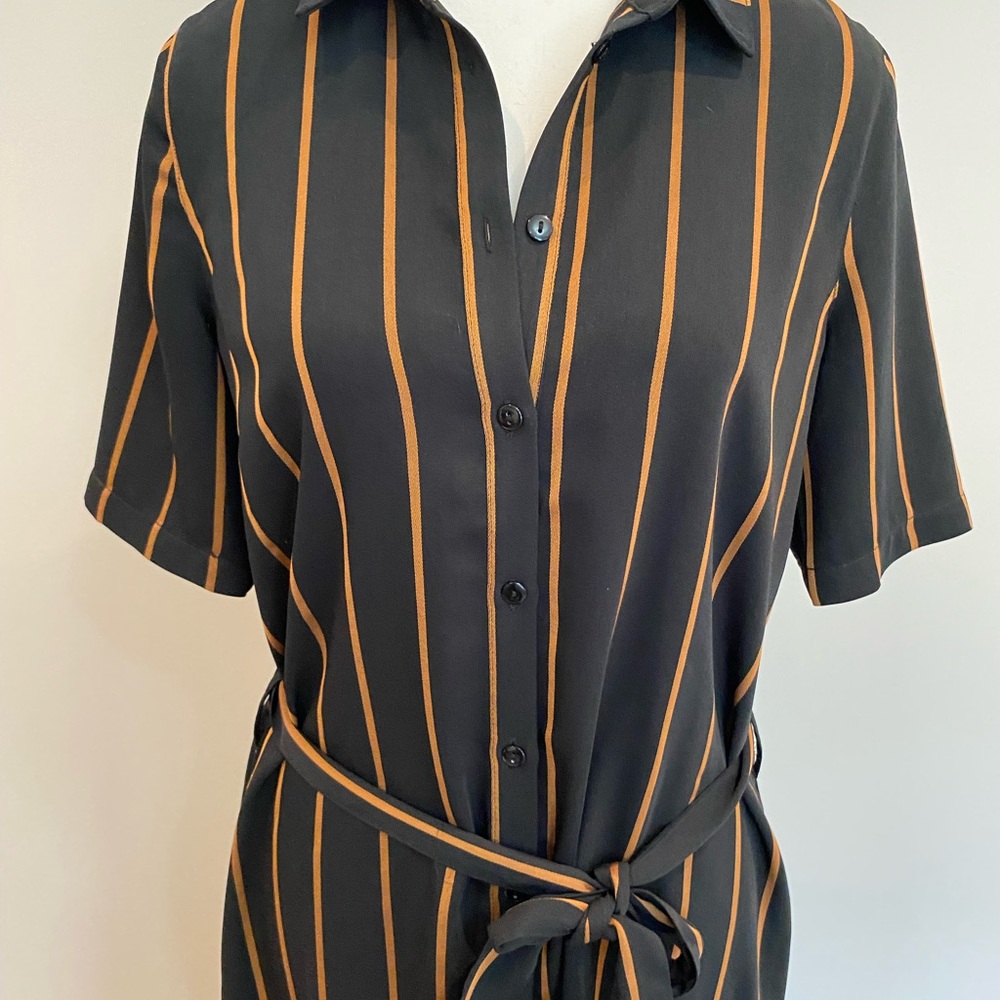 Minimum black stripe dress with belt